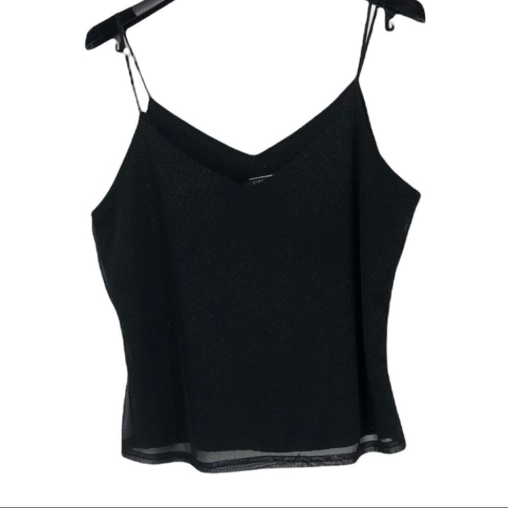 Vintage L’Equipe made in Canada black glitter camisole